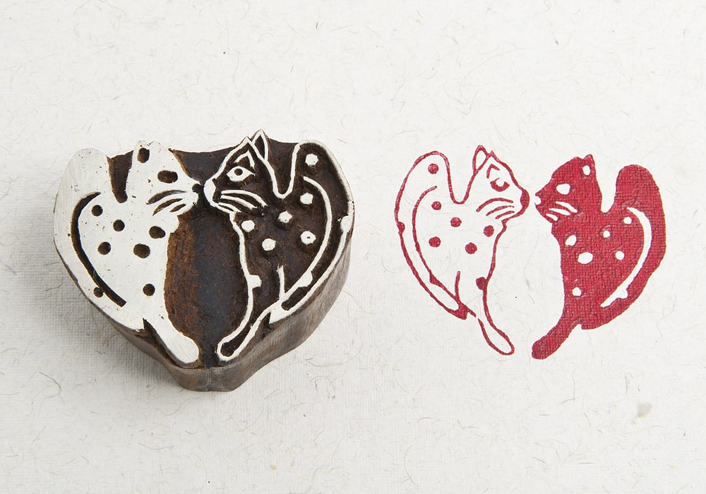 hand carved wooden printing blocks