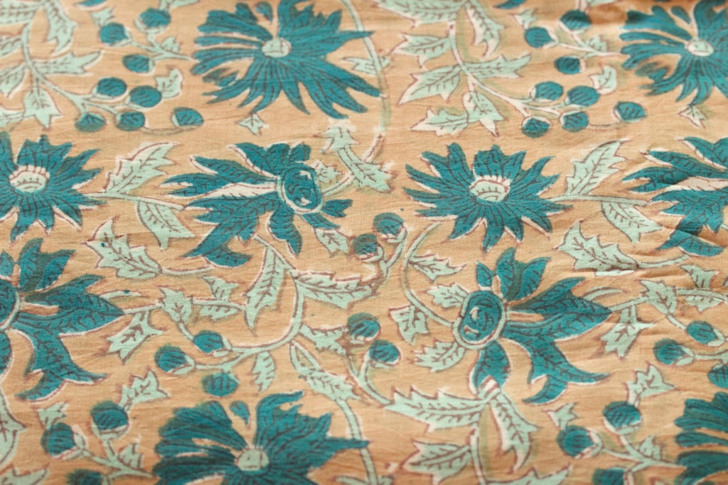 Hand block printed fabric