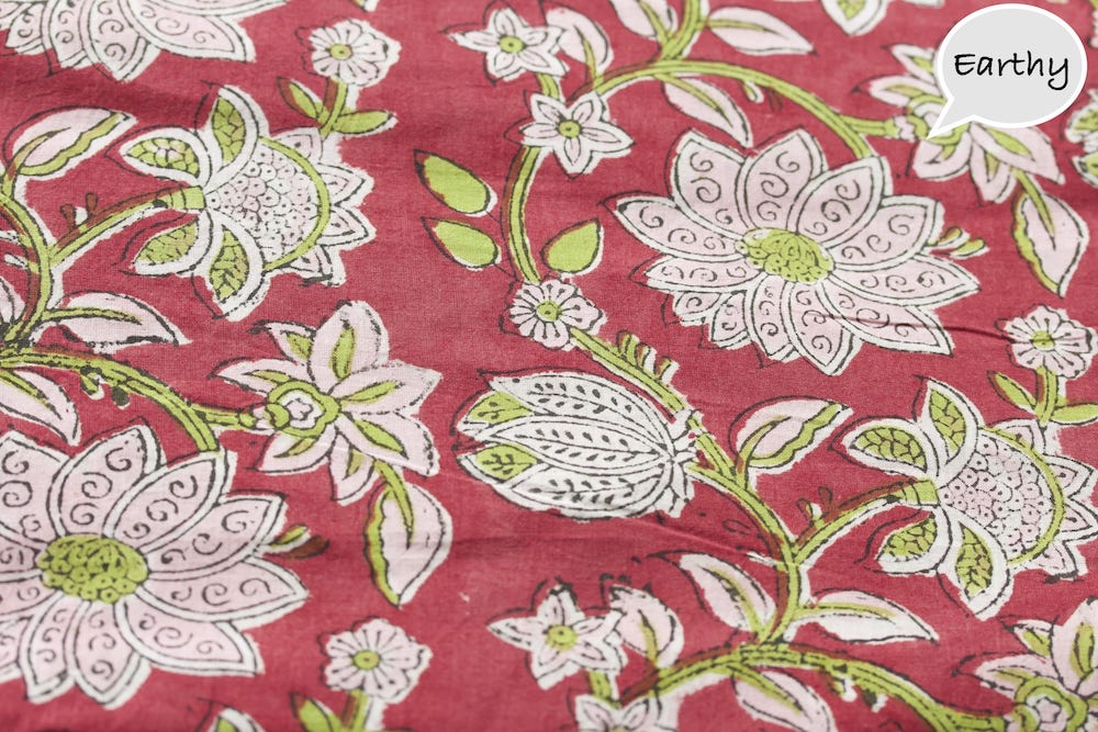 Block Printed Cotton fabric