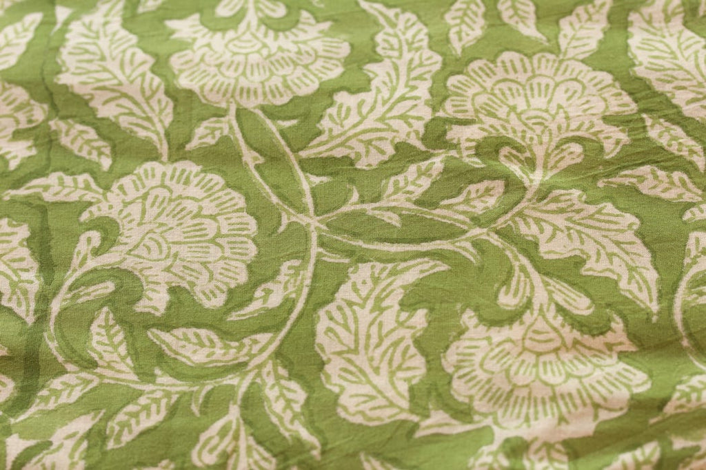 Hand block printed fabric