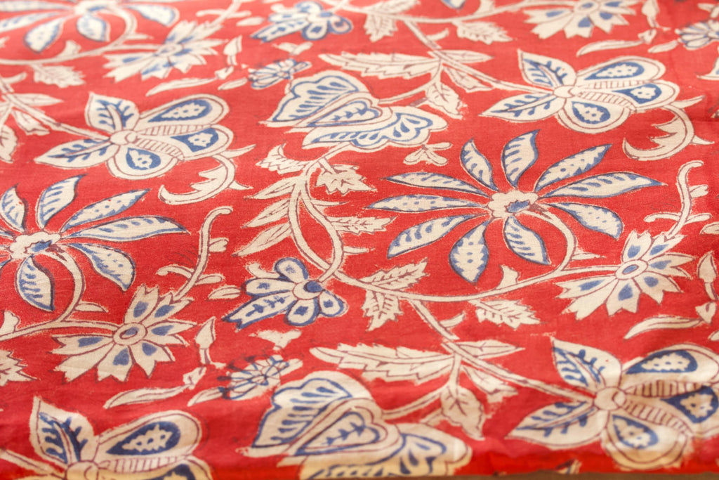 Hand block printed fabric