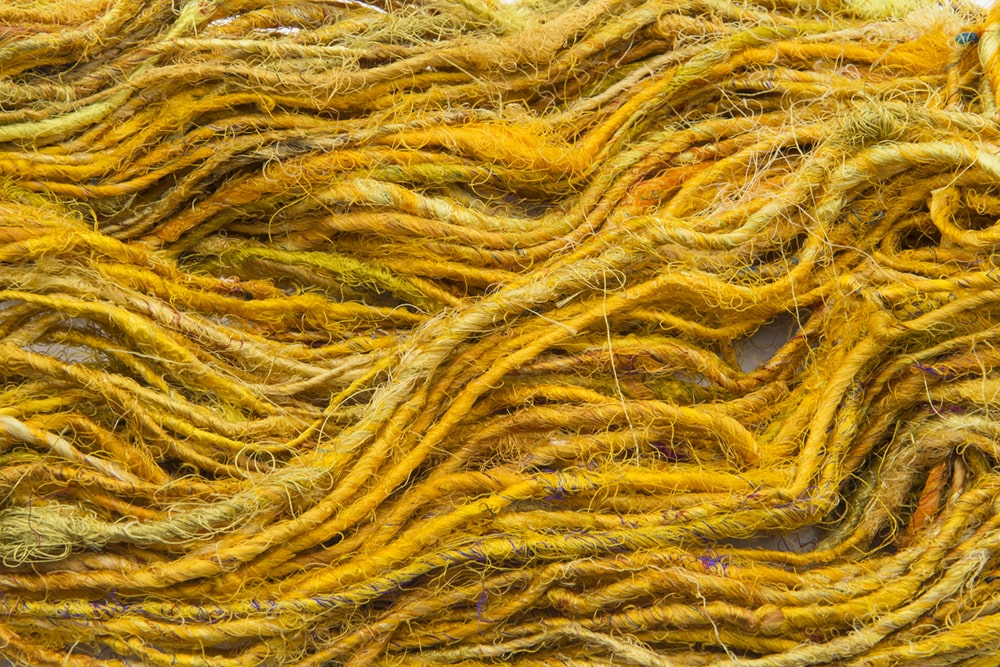 recycled sari silk yarn