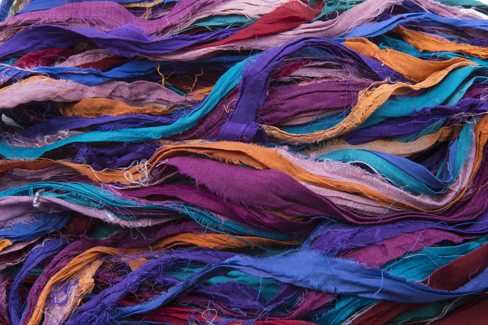 Multicolor sari silk ribbon