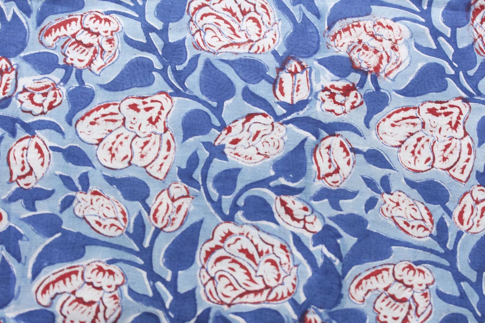 Block Printed Cotton fabric