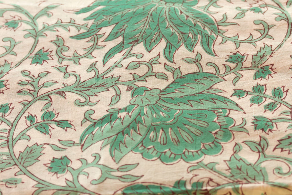 Hand block printed fabric