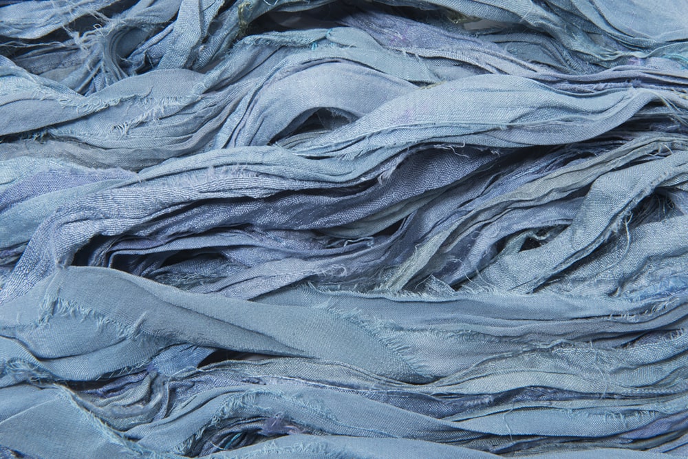 Sky Blue sari silk ribbon