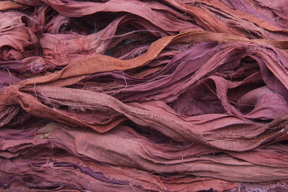 Orange Shades sari silk ribbon