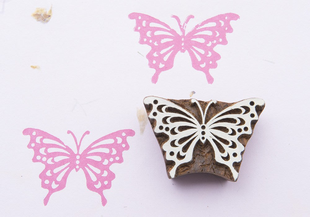 hand carved wooden printing block