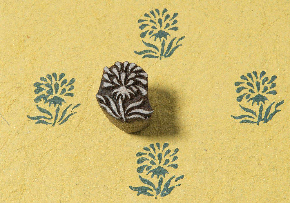 Indian wooden printing block