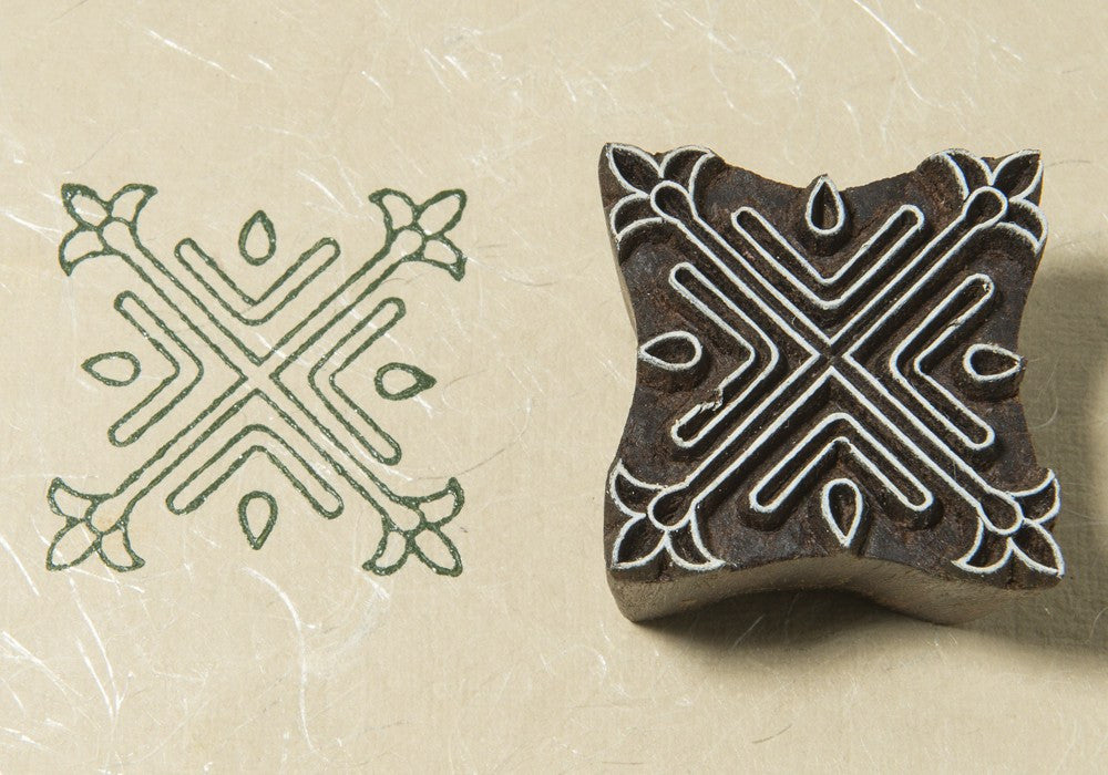 hand carved wooden printing block