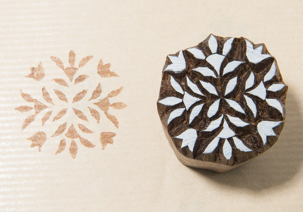 hand carved wooden printing block