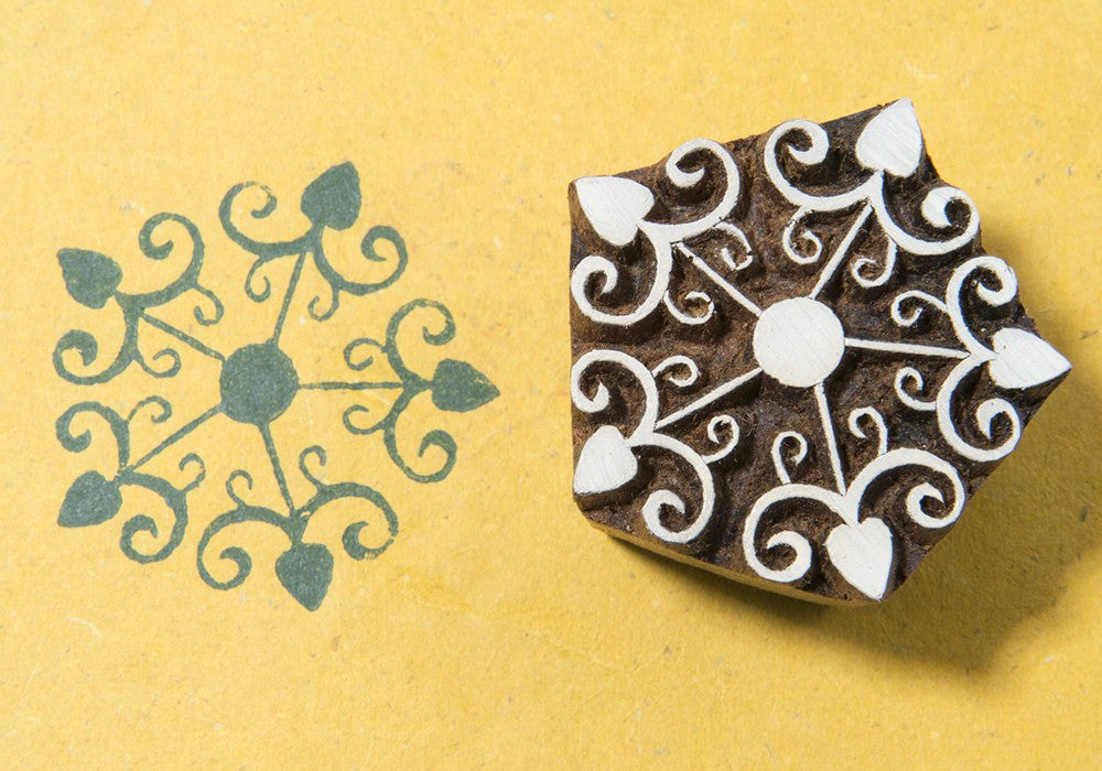 Indian wooden printing block 