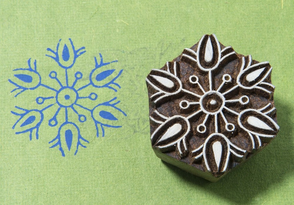 hand carved wooden printing block
