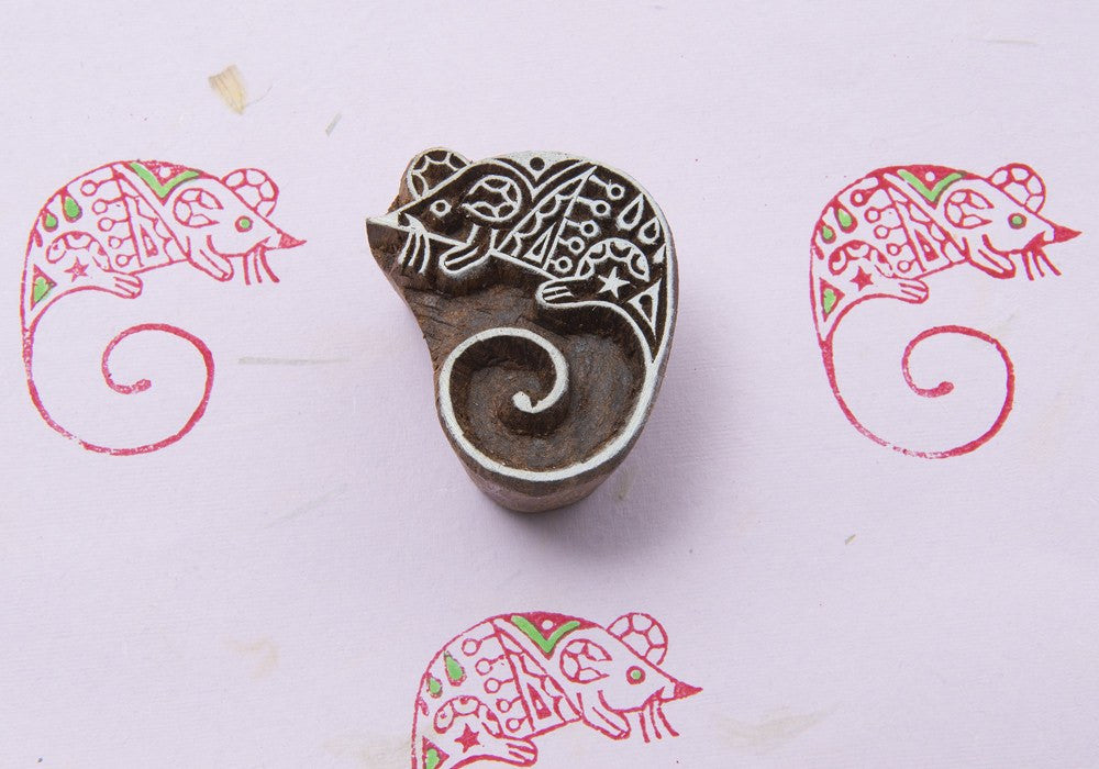 hand carved wooden printing blocks