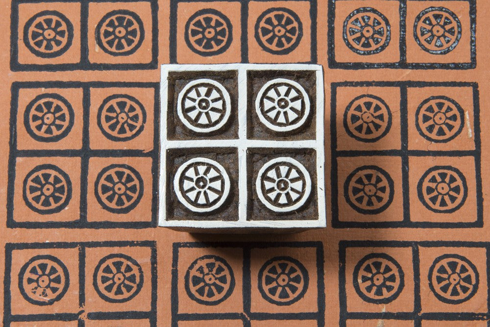 hand carved wooden printing block