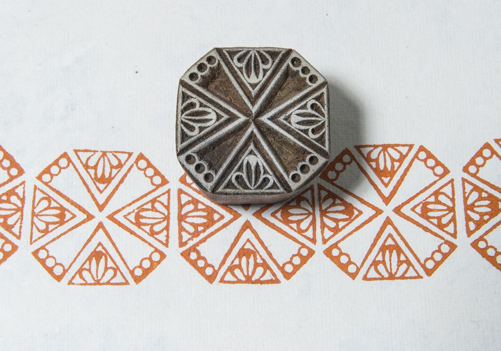 Cross Square wooden printing block
