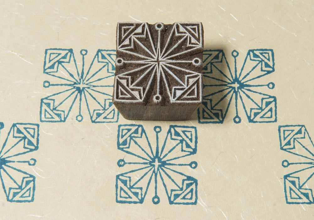 hand carved wooden printing block
