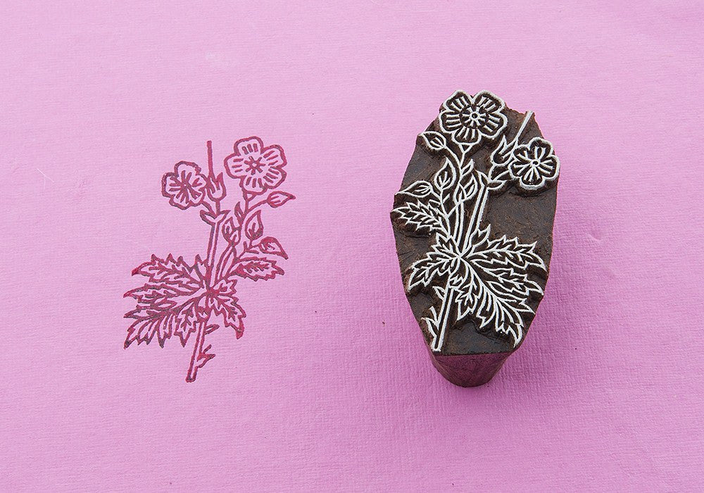 Indian wooden printing block