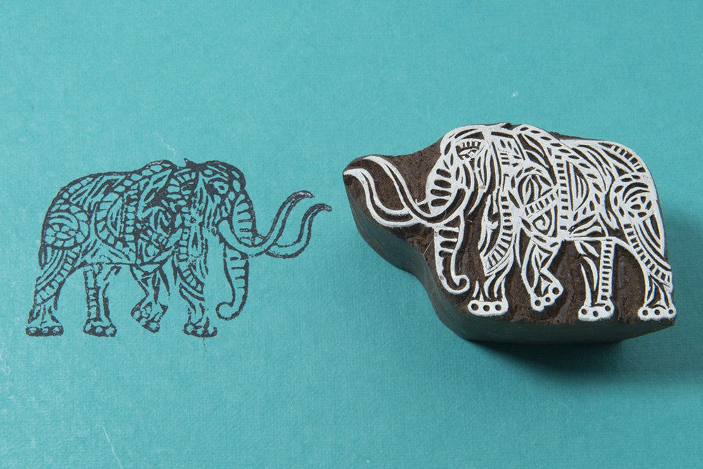hand carved wooden printing block