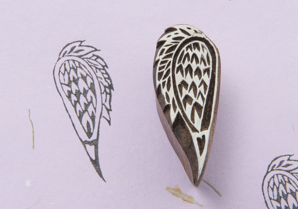 Angel Wing wooden printing block