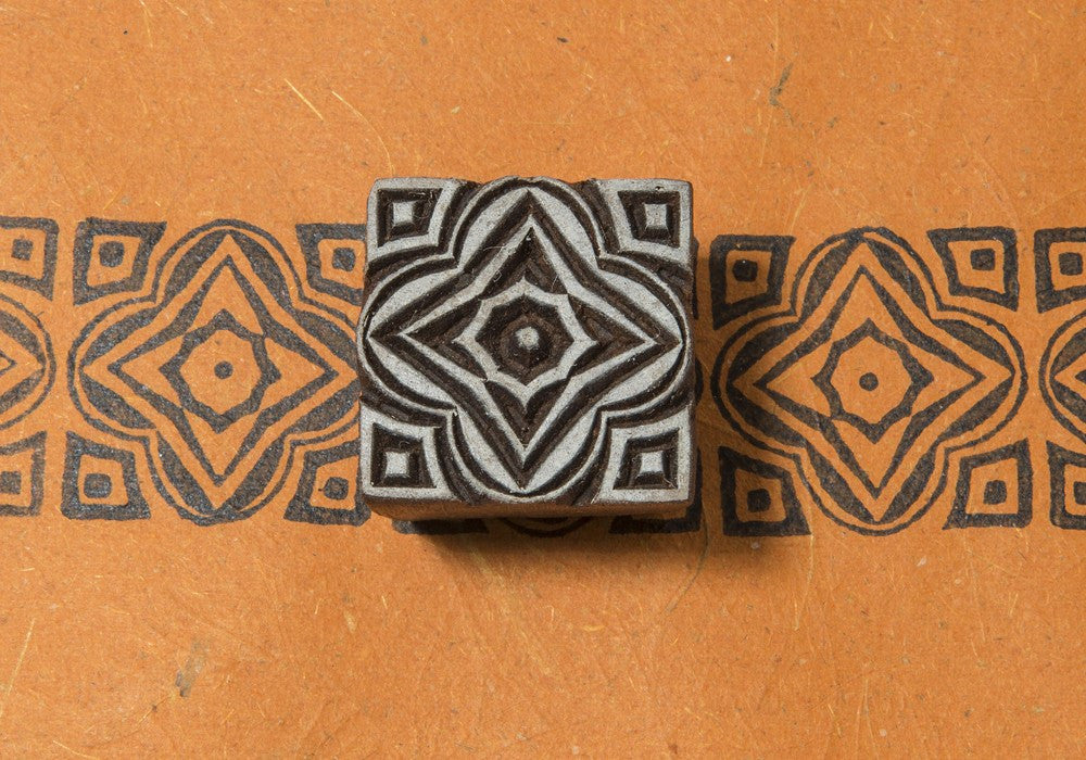hand carved wooden printing block