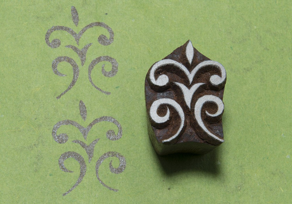 Abstract Wooden Printing Block
