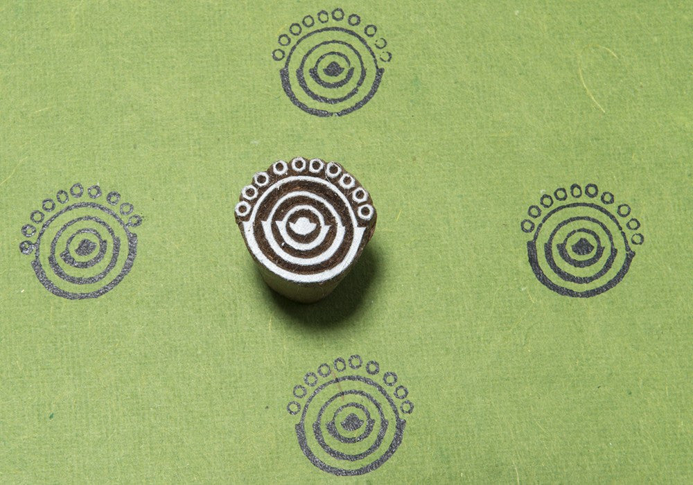 Abstract Art wooden textile stamp