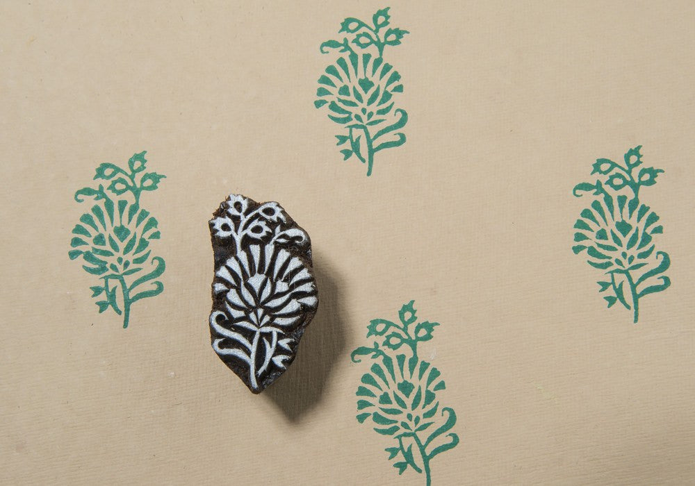 Ancient Flower wooden printing block