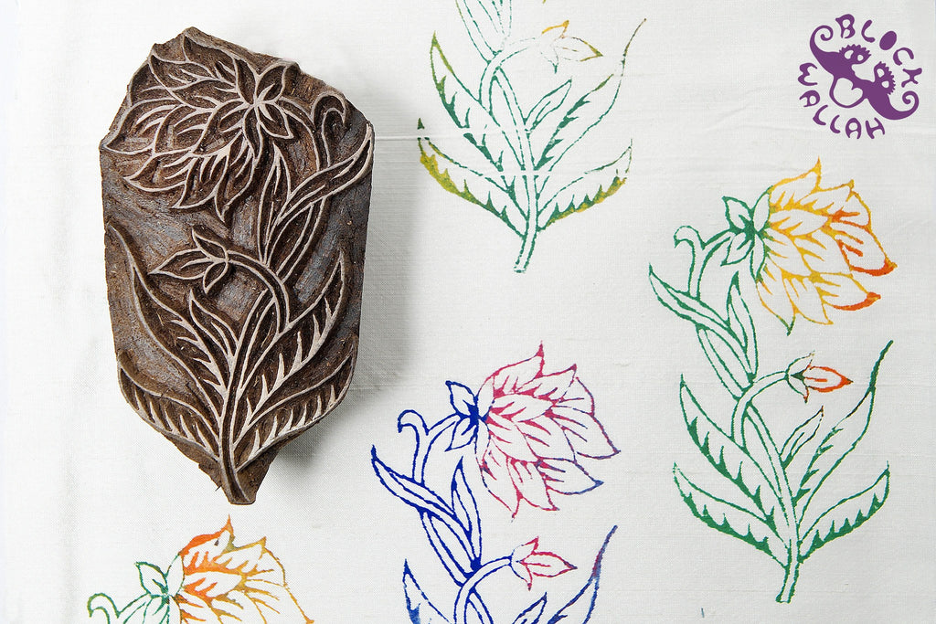 hand carved wooden printing blocks