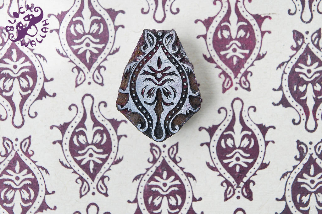 Indian wooden printing block - 