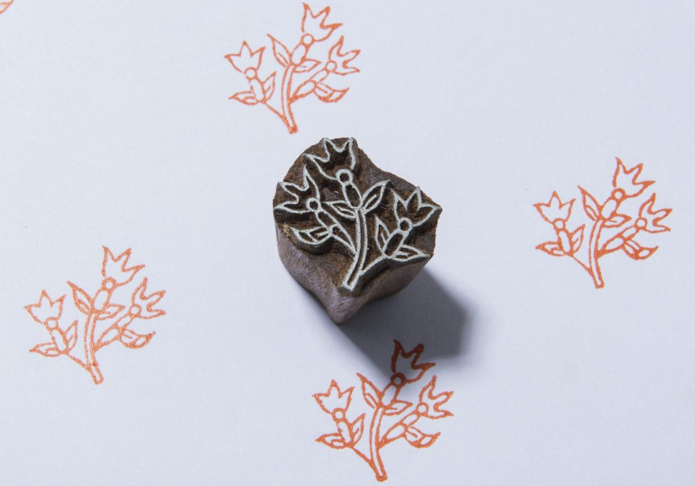 Bloom wooden printing block