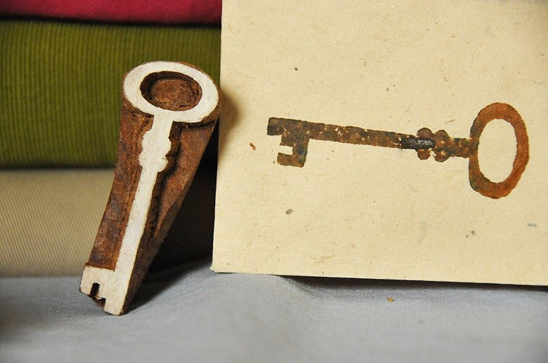 Key wooden printing block