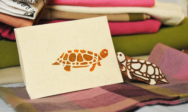 Indian wooden printing block 