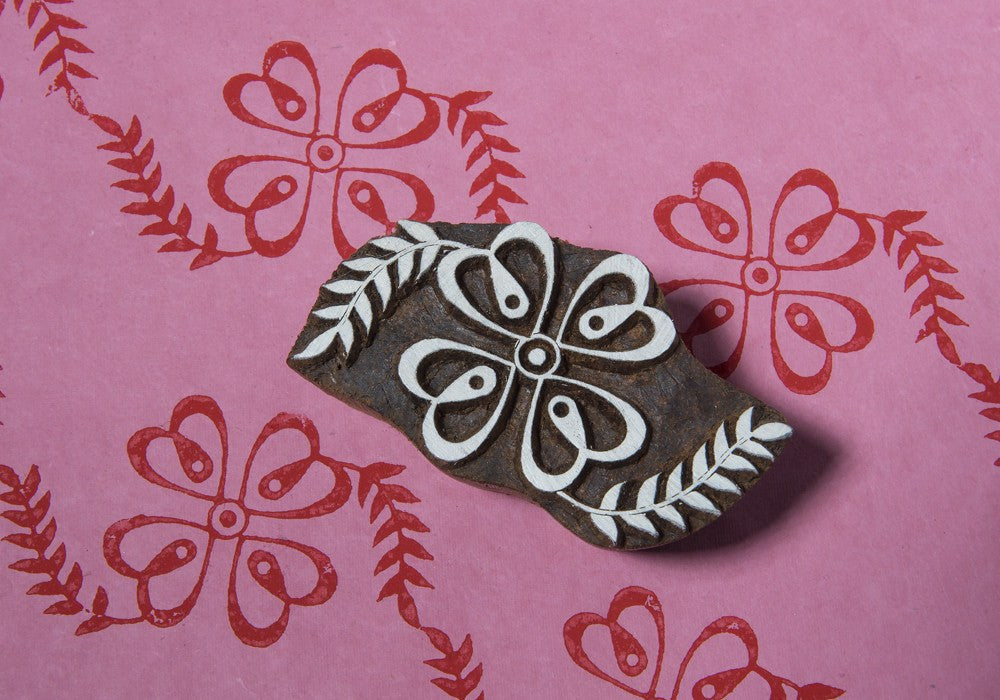 hand carved wooden printing blocks