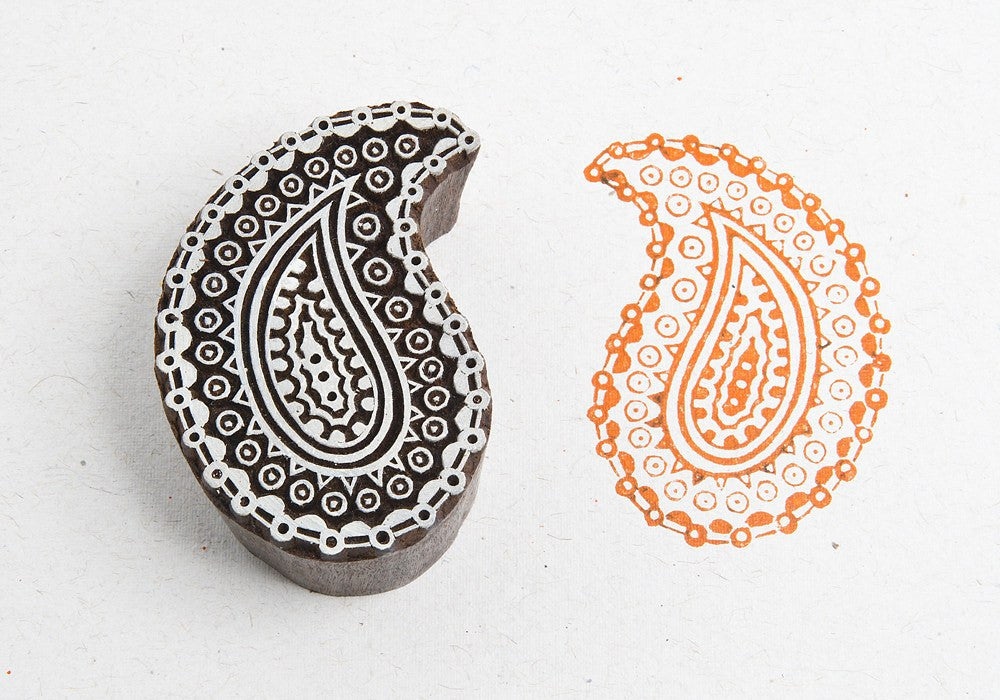 Paisley Wooden Printing Block