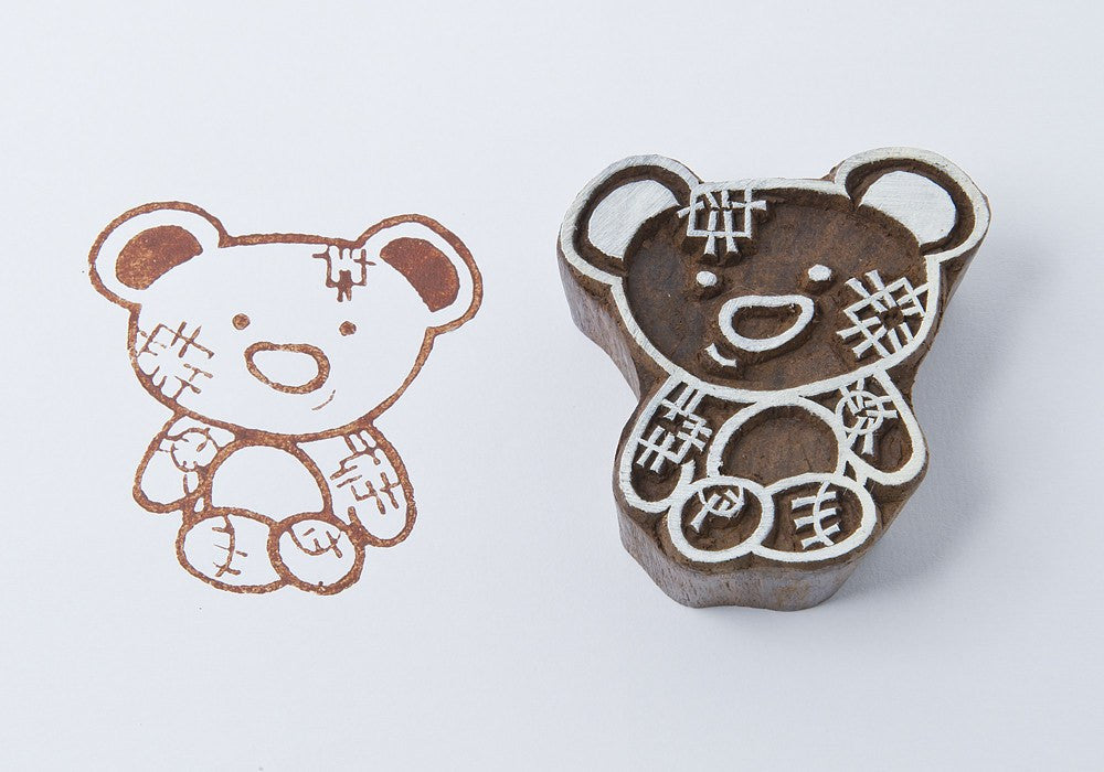 hand carved wooden printing block