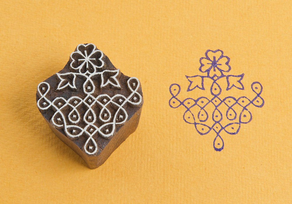 hand carved wooden printing blocks
