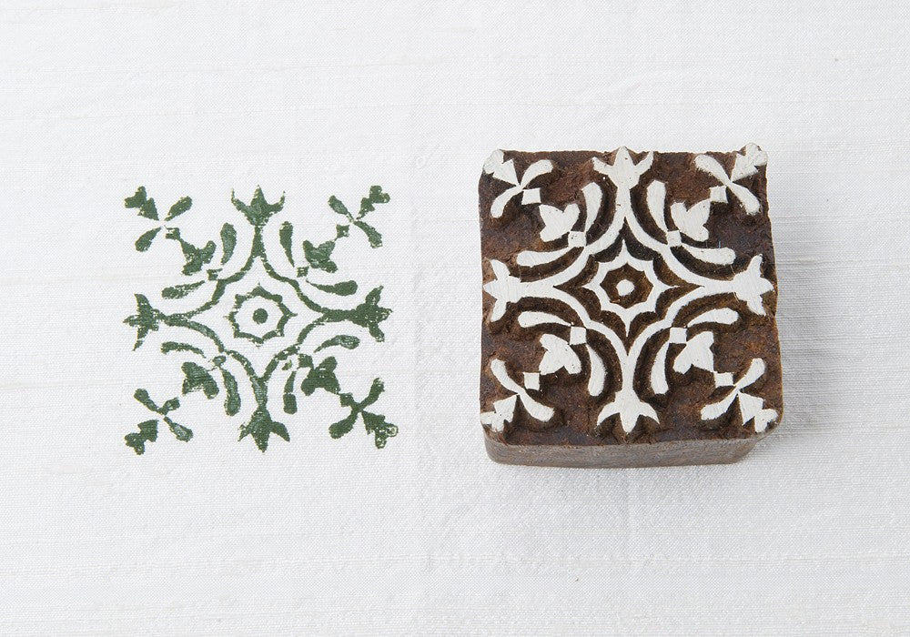 hand carved wooden printing block