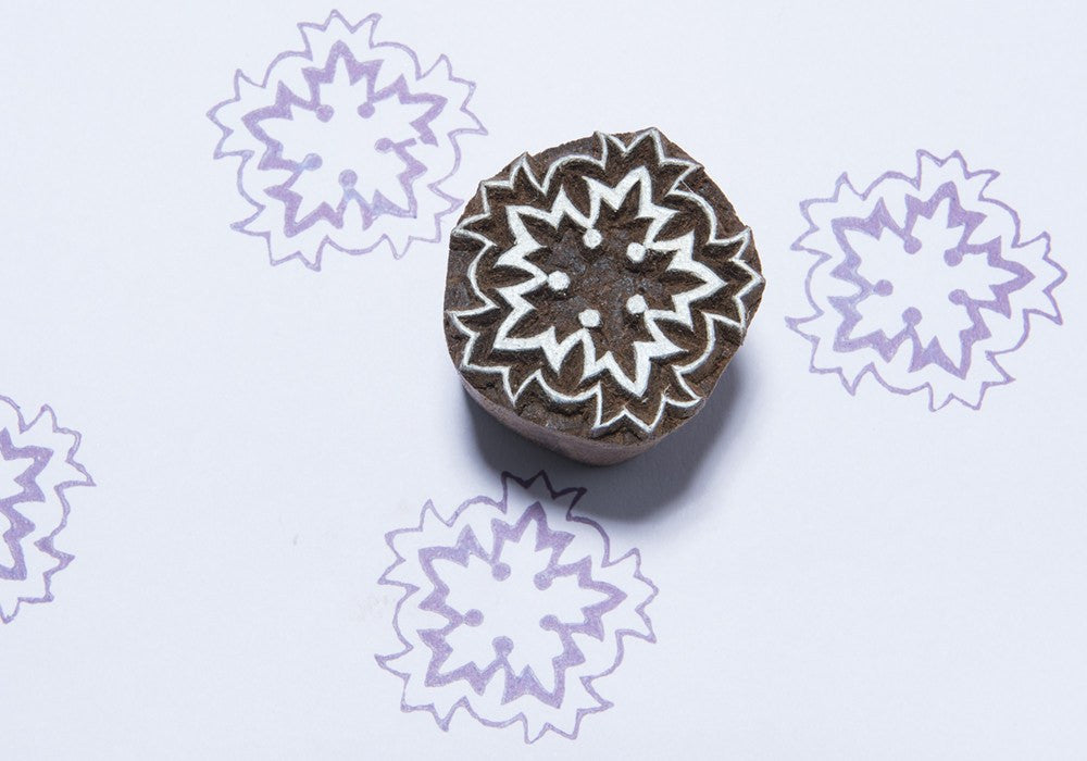 hand carved wooden printing block