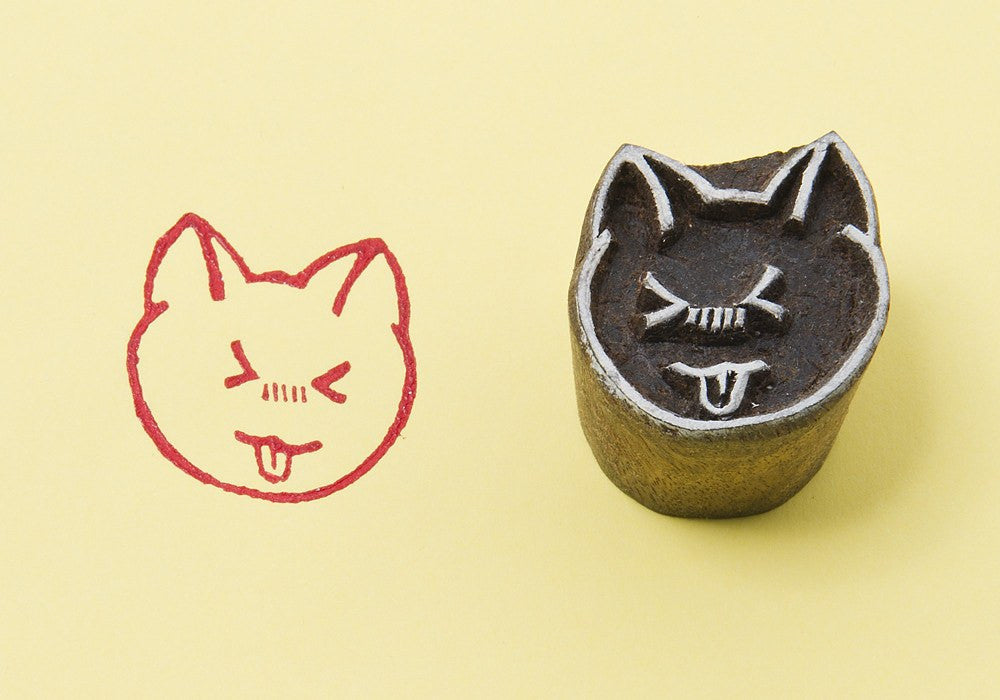 Cheeky Cat wooden printing block