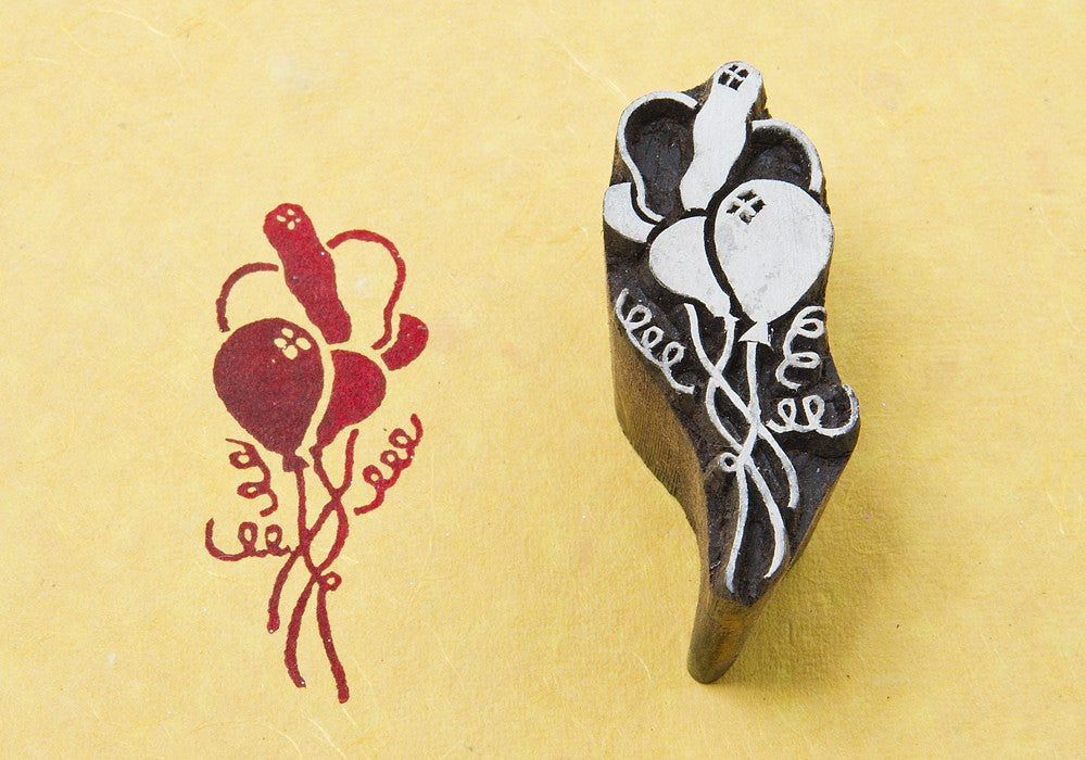 Balloon Set wooden printing block