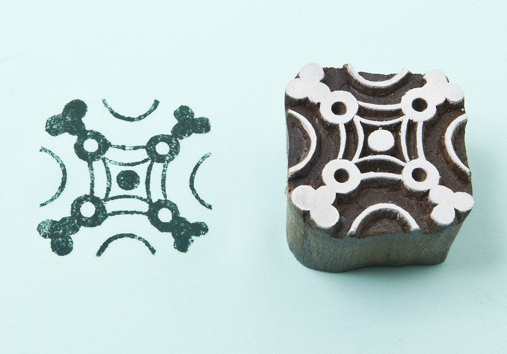 Square Pattern wooden printing block